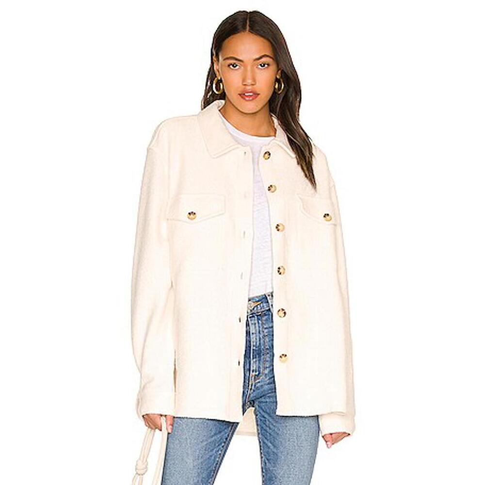 Sanctuary Terra Knit Shirt Jacket in Ivory